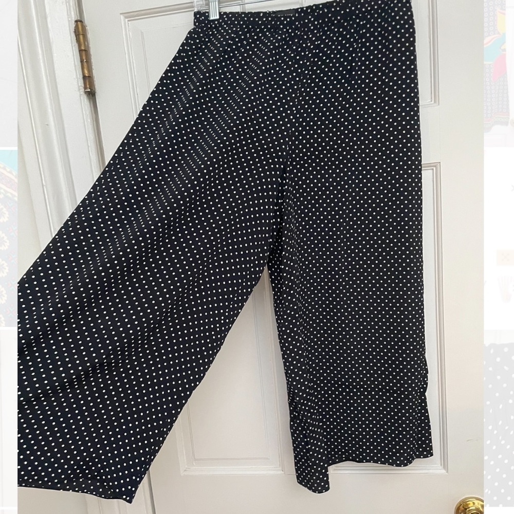 Theory polka dot cropped pant - size S
